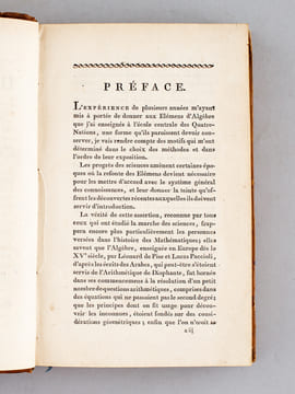 Elémens d'Algèbre, à l'usage de l'Ecole Centrale des Quatre-Nations [ Avec : ] Complément des élémens d'Algèbre à l'usage de l'Ecole Centrale des ...