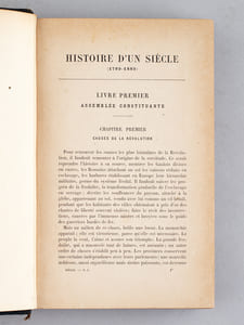 Histoire d'un Siècle (12 Tomes - Complet) La Révolution Française - Le Consulat - L'Empire - Les Deux Restaurations - La Monarchie Parlementaire - La Deuxième République - Le Second Empire - La Troisième République [ Edition originale ] Tome I : 1789-1791 ; II : 1791-1793 ; III : 1793-1799 ; IV : 1799-1807 ; V : 1807-1813 ; VI : 1813-1815 ; VII : 1815-1830 ; VIII : 1838-1848 ; IX : 1848-1852 ; X : 1852-1870 ; XI : 1870-1873 ; XII : 1873-1892