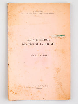 Analyse chimique des Vins Rouges du Département de la Gironde, Récolte de 1887 [ Avec : ] Analyse chimique des Vins du Département de la Gironde, Vins ...