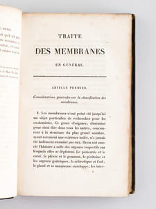 Traité des Membranes en général, et de Diverses Membranes en particulier.
