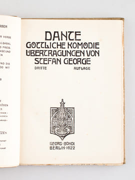 Trümpy-Schule, Private Schule für Tanz und Gymnastik [We join : ] Dante göttliche Komödie Ubertragungen von Stefan George [ Signed by Vera Skoronel : ...
