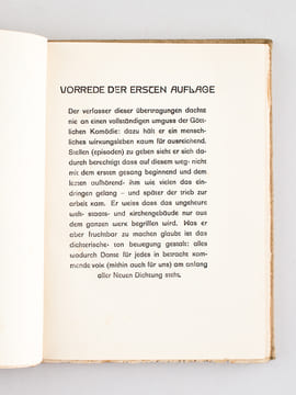 Trümpy-Schule, Private Schule für Tanz und Gymnastik [We join : ] Dante göttliche Komödie Ubertragungen von Stefan George [ Signed by Vera Skoronel : ...