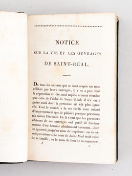 Oeuvres Choisies de Saint-Réal (2 Tomes - Complet) Tome I : Don Carlos, nouvelle historique. Conjuration des Espagnols contre la République de Venise ...