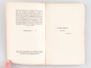 Le Quai des Brumes [ Edition originale ]. MAC ORLAN, Pierre