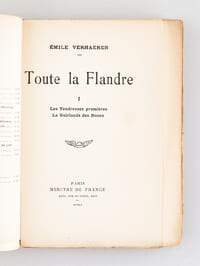 Toute la Flandre (3 Tomes - Complet) [ Edition originale ] I : Les Tendresses premières. La Guirlande des Dunes ; II : Les Héros. Les Villes à pignons ; III : Plaines