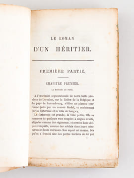 Le Roman d'un Héritier [ Edition originale - Livre dédicacé par l'auteur ]. MARMIER, Xavier