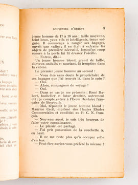 Souvenirs d'Orient. La vie d'étudiant en Syrie (scènes vécues). DAHAN, Robert
