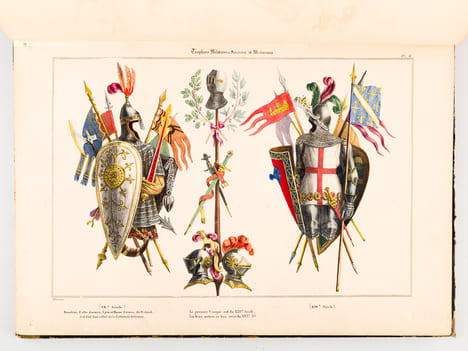 Recueil de Trophées et attributs allégoriques pour les Sciences, les Arts, la Mythologie et la Religion [ Contient également : Recueil de Trophées ...