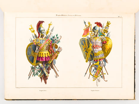 Recueil de Trophées et attributs allégoriques pour les Sciences, les Arts, la Mythologie et la Religion [ Contient également : Recueil de Trophées ...