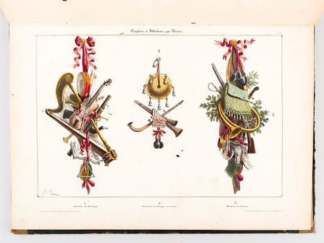 Recueil de Trophées et attributs allégoriques pour les Sciences, les Arts, la Mythologie et la Religion [ Contient également : Recueil de Trophées ...