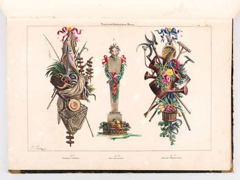 Recueil de Trophées et attributs allégoriques pour les Sciences, les Arts, la Mythologie et la Religion [ Contient également : Recueil de Trophées ...