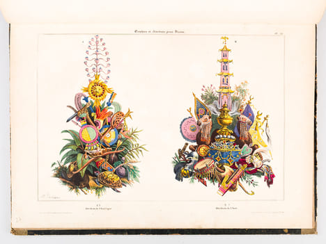 Recueil de Trophées et attributs allégoriques pour les Sciences, les Arts, la Mythologie et la Religion [ Contient également : Recueil de Trophées ...