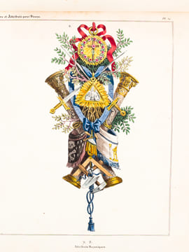 Recueil de Trophées et attributs allégoriques pour les Sciences, les Arts, la Mythologie et la Religion [ Contient également : Recueil de Trophées ...