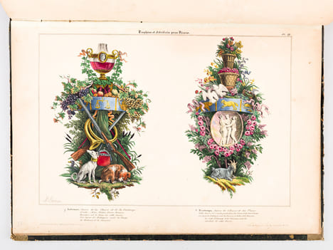 Recueil de Trophées et attributs allégoriques pour les Sciences, les Arts, la Mythologie et la Religion [ Contient également : Recueil de Trophées ...