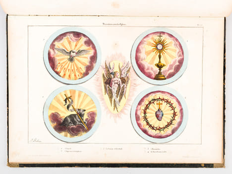 Recueil de Trophées et attributs allégoriques pour les Sciences, les Arts, la Mythologie et la Religion [ Contient également : Recueil de Trophées ...