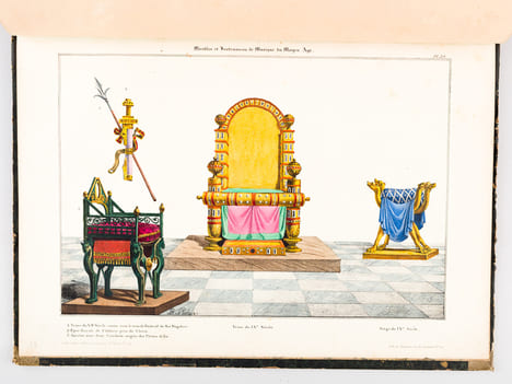 Recueil de Trophées et attributs allégoriques pour les Sciences, les Arts, la Mythologie et la Religion [ Contient également : Recueil de Trophées ...