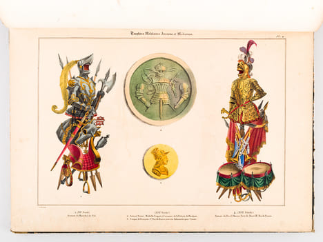 Recueil de Trophées et attributs allégoriques pour les Sciences, les Arts, la Mythologie et la Religion [ Contient également : Recueil de Trophées ...