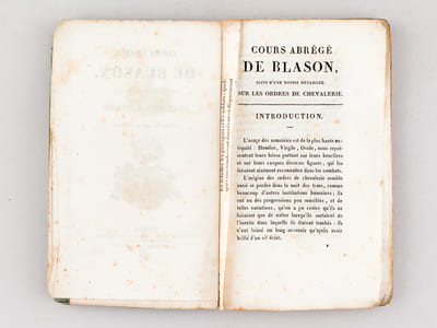Cours abrégé de Blason, suivi d'une notice détaillée sur les Ordres de Chevalerie, à l'usage des maisons d'éducation