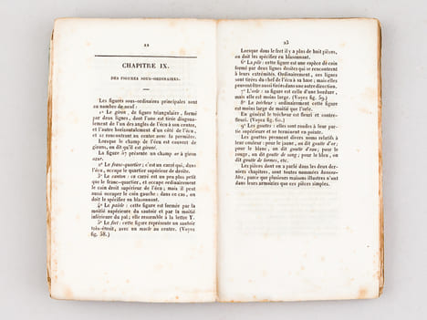 Cours abrégé de Blason, suivi d'une notice détaillée sur les Ordres de Chevalerie, à l'usage des maisons d'éducation. ANONYME ; [ MARTIN, J. ] 