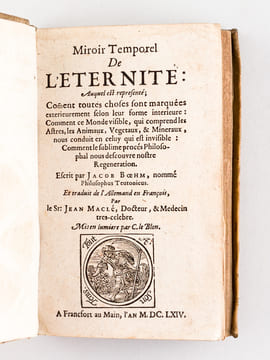 De Signaturarerum c'est à dire De la Signature de Toutes Choses, comment l'intérieur est marqué par l'Extérieur. Vray Miroir Temporel de l'Eternité [ ...