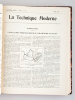 La Technique Moderne. Revue mensuelle illustrée des Sciences appliquées à l'Industrie, au Commerce et à l'Agriculture. Tome Second (1910) [ Du n° 1 de ...