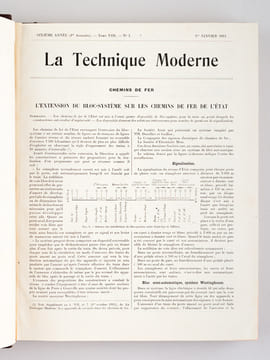 La Technique Moderne. Revue bi-mensuelle illustrée des Sciences appliquées à l'Industrie, au Commerce et à l'Agriculture. Tome Huitième et Neuvième ...