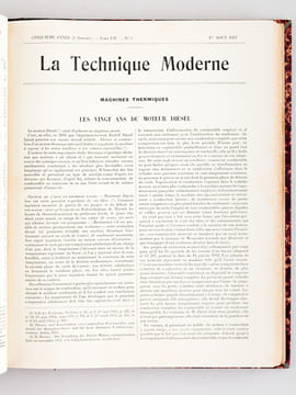 La Technique Moderne. Revue mensuelle illustrée des Sciences appliquées à l'Industrie, au Commerce et à l'Agriculture. Tomes VI et VII (Année 1913 ...