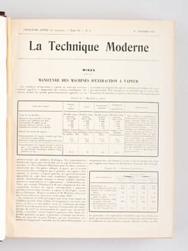 La Technique Moderne. Revue mensuelle illustrée des Sciences appliquées à l'Industrie, au Commerce et à l'Agriculture. Tomes VI et VII (Année 1913 ...