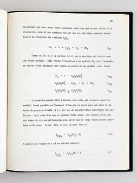 Etude de la décomposition thermique de l'Azométhane. Thèse présentée à l'Ecole des Gradués de l'Université Laval pour l'obtention du grade de Docteur ...