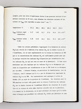 Etude de la décomposition thermique de l'Azométhane. Thèse présentée à l'Ecole des Gradués de l'Université Laval pour l'obtention du grade de Docteur ...