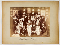 3 Photos anciennes de bal costumé dont "Mardi-Gras 1892", "Charades 1892"