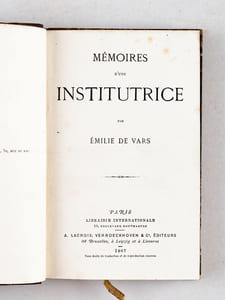 Mémoires d'une Institutrice [ Edition originale ]