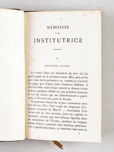 Mémoires d'une Institutrice [ Edition originale ]