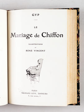 [ 4 titres reliés en un volume ] Theuriet : L'Oncle Scipion. Illustrations de Lobel Riche - Amour d'automne. Illustrations de P. Kauffmann - Gyp : Le ...