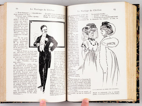 [ 4 titres reliés en un volume ] Theuriet : L'Oncle Scipion. Illustrations de Lobel Riche - Amour d'automne. Illustrations de P. Kauffmann - Gyp : Le ...