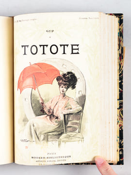 [ 4 titres reliés en un volume ] Theuriet : L'Oncle Scipion. Illustrations de Lobel Riche - Amour d'automne. Illustrations de P. Kauffmann - Gyp : Le ...