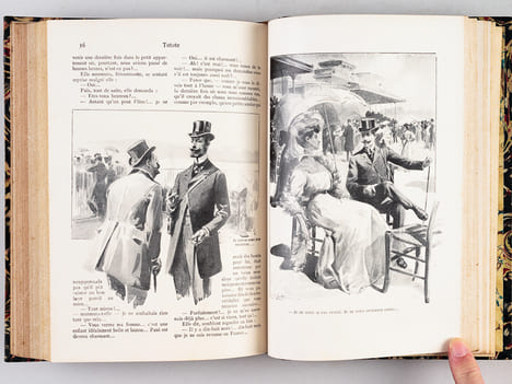 [ 4 titres reliés en un volume ] Theuriet : L'Oncle Scipion. Illustrations de Lobel Riche - Amour d'automne. Illustrations de P. Kauffmann - Gyp : Le ...