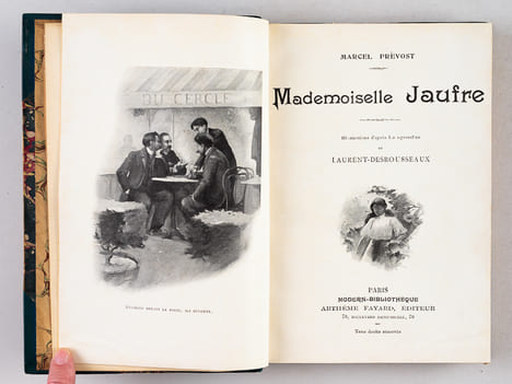 [ plusieurs titres reliés en un volume ] Mademoiselle Jaufre. Illustrations d'après les aquarelles de Laurent-Desrousseaux - Les Demi-Vierges. ...