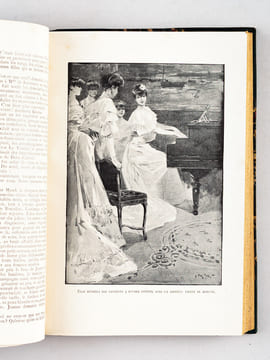 [ plusieurs titres reliés en un volume ] Mademoiselle Jaufre. Illustrations d'après les aquarelles de Laurent-Desrousseaux - Les Demi-Vierges. ...