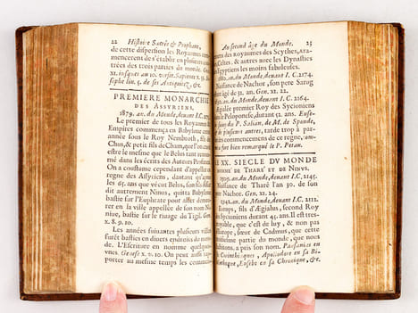 Abrégé Chronologique de l'Histoire Sacrée et Profane (4 Tomes en 5 Volumes - Complet) De tous les Ages & de tous les Siècles, du Monde, de Rome, de ...