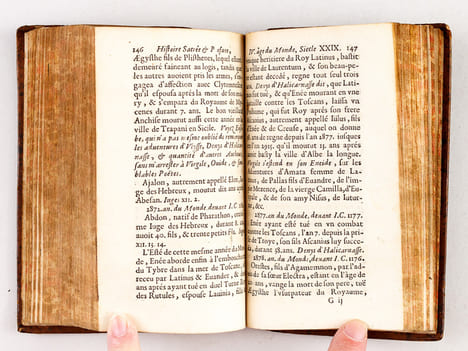 Abrégé Chronologique de l'Histoire Sacrée et Profane (4 Tomes en 5 Volumes - Complet) De tous les Ages & de tous les Siècles, du Monde, de Rome, de ...