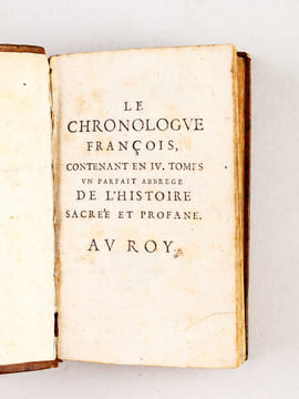 Abrégé Chronologique de l'Histoire Sacrée et Profane (4 Tomes en 5 Volumes - Complet) De tous les Ages & de tous les Siècles, du Monde, de Rome, de ...
