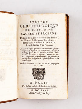 Abrégé Chronologique de l'Histoire Sacrée et Profane (4 Tomes en 5 Volumes - Complet) De tous les Ages & de tous les Siècles, du Monde, de Rome, de ...