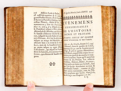 Abrégé Chronologique de l'Histoire Sacrée et Profane (4 Tomes en 5 Volumes - Complet) De tous les Ages & de tous les Siècles, du Monde, de Rome, de ...