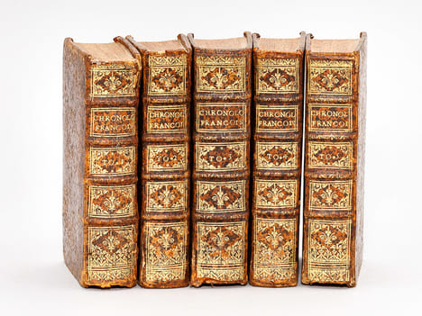 Abrégé Chronologique de l'Histoire Sacrée et Profane (4 Tomes en 5 Volumes - Complet) De tous les Ages & de tous les Siècles, du Monde, de Rome, de ...