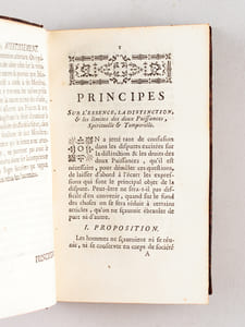 Principes sur l'Essence, la Distinction et les Limites des Deux Puissances, Spirituelle et Temporelle, ouvrage posthume du Père de La Borde, de l'Oratoire [ Avec : ] Discours sur la Puissance Episcopale, relatif aux affaires présentes [ Avec : ] Histoire de la Détention du Cardinal de Rets, Archevesque de Paris, Et de ses Suites [ Edition originale ] [ Avec : ] Indication Sommaire des Principes et des faits, Qui prouvent la compétence de la Puissance Séculière, pour punir les Evêques coupables de Crimes publics ; & pour les contenir dans l'obéissance qu'ils doivent aux Loix, & dans la soumission qu'ils doivent au Roi [ Avec : ] Mandement de Monseigneur l'Evêque de Soissons, Qui ordonne qu'on chantera dans toutes les Eglises de son Diocèse, une Messe solemnelle & le Te Deum, en actions de graces de la protection qu'il a plû à Dieu d'accorder à ce Royaume, en préservant le Roy du danger qu'a couru la Personne sacrée [ Avec : ] Avis aux Fidels, pour les engager à prier pour l'Eglise dans le tems de trouble & de division