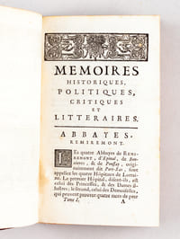 Mémoires Historiques, Politiques, Critiques et Littéraires (3 Tomes - Complet)