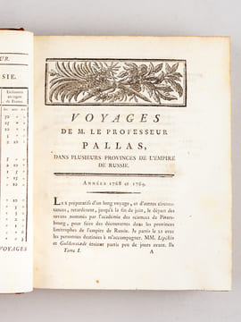 Voyages de M. P. S. Pallas, en différentes Provinces de l'Empire de Russie, et dans l'Asie Septentrionale (5 Tomes et Atlas - Complet) [ Edition ...