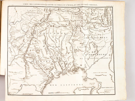 Voyages de M. P. S. Pallas, en différentes Provinces de l'Empire de Russie, et dans l'Asie Septentrionale (5 Tomes et Atlas - Complet) [ Edition ...