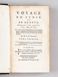 Voyage en Syrie et en Egypte, pendant les années 1783, 1784 & 1785 (2 Tomes - Complet) [ Edition originale ]